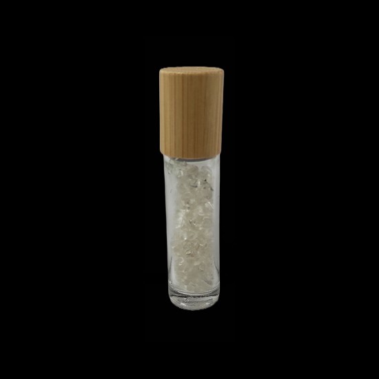 Tüp Şişede Ham Doğal Kristal Kuvars Taşı ( 9X2 CM ) - KLCKT0577
