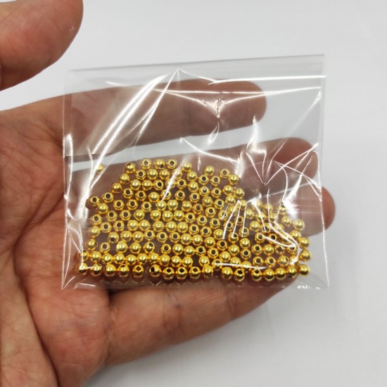 4-6 Gram 4 MM Sarı Plastik Dore Boncuk Bileklik Kolye Takı Ara Aparat Malzeme - KLCTK0102