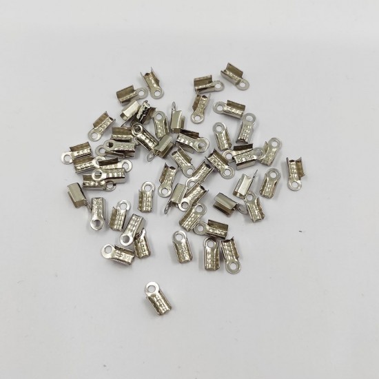 20 Adet 9X4 MM Metal Sıkma Düğüm Kapama Kolye Bileklik Takı Klipsi - KLCTK0168